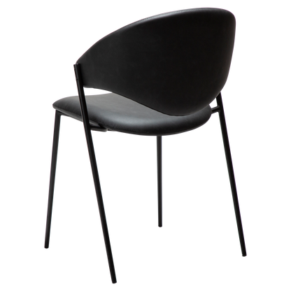 [var:Bezug=Raben-schwarzes Kunstleder mit schwarzen Beinen] ZONE Stuhl