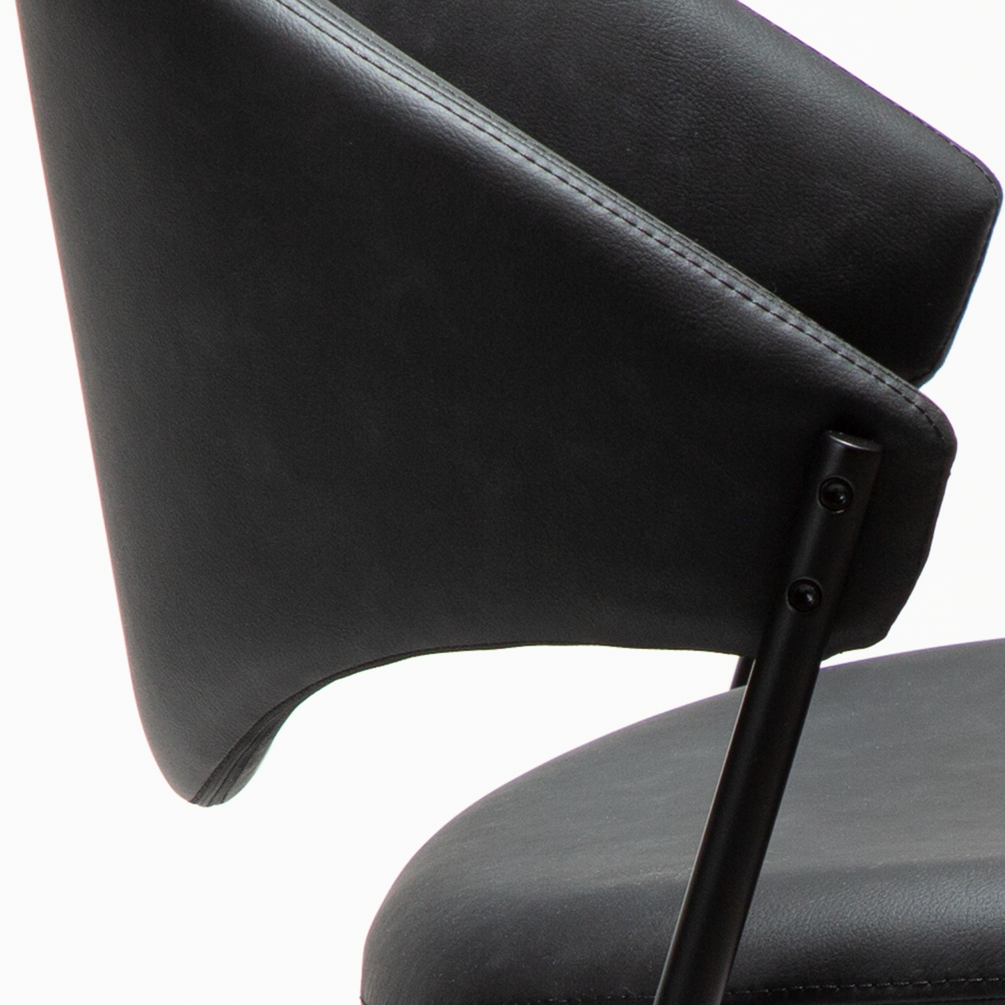 [var:Bezug=Raben-schwarzes Kunstleder mit schwarzen Beinen] ZONE Stuhl